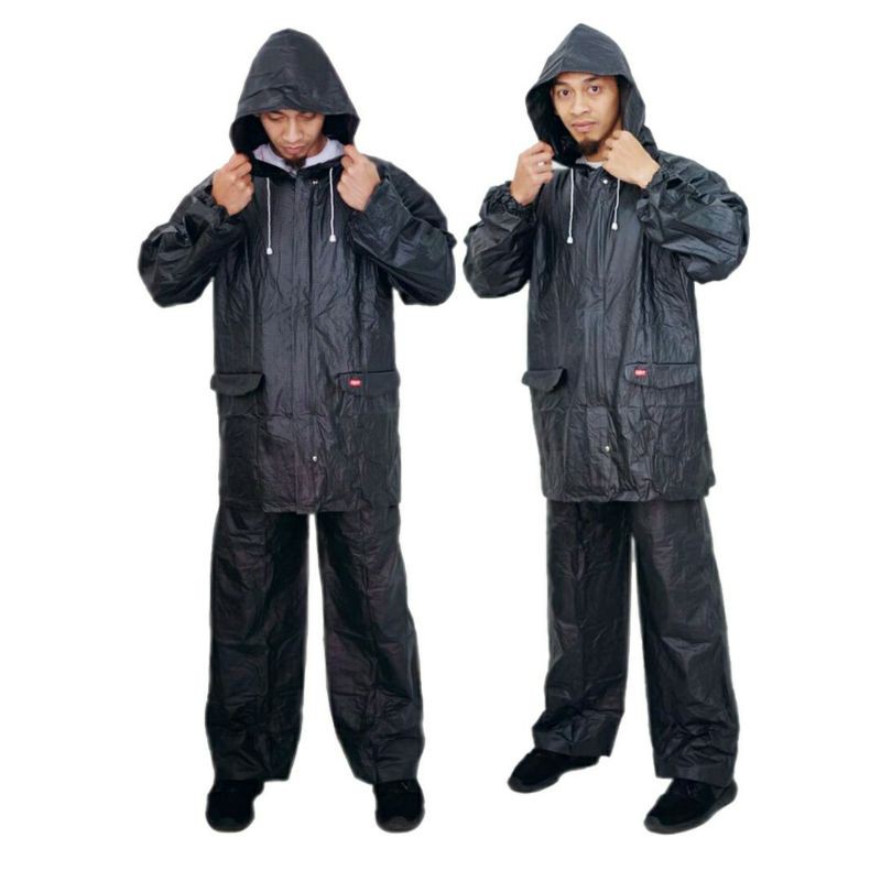 Jas Hujan Dimensi Black / Jas Hujan Warna Hitam - U000