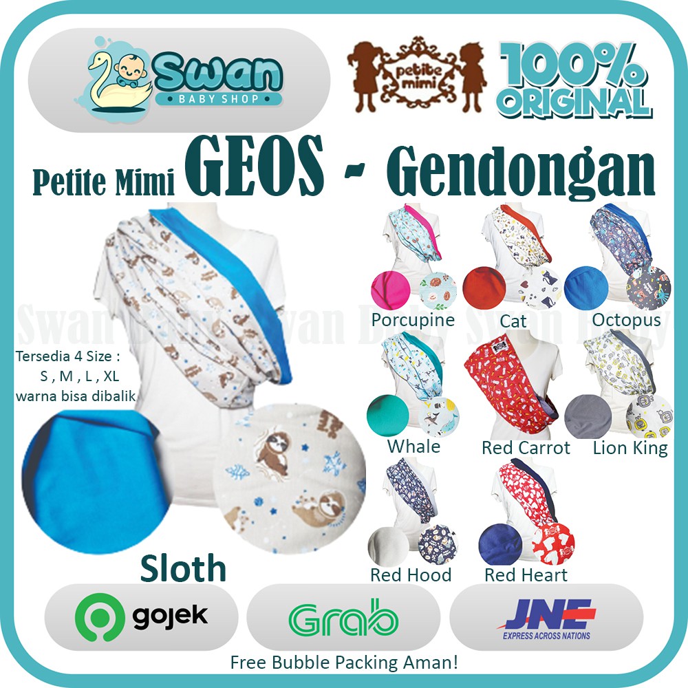 Geos Petite Mimi Motif / Gendongan Bayi / Simple Sling