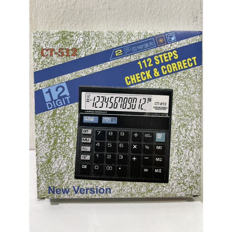 

0Kalkulator CT 512 12 Digit -Kalkulator Check / Kakulator Dagang Besar / Calculator CT 512 MURAH