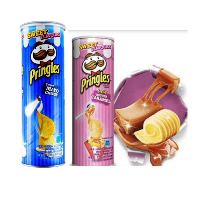 

Pringles Sweet Flavour Butter Caramel Korea & Sweet Mayo Cheese - 110 gr