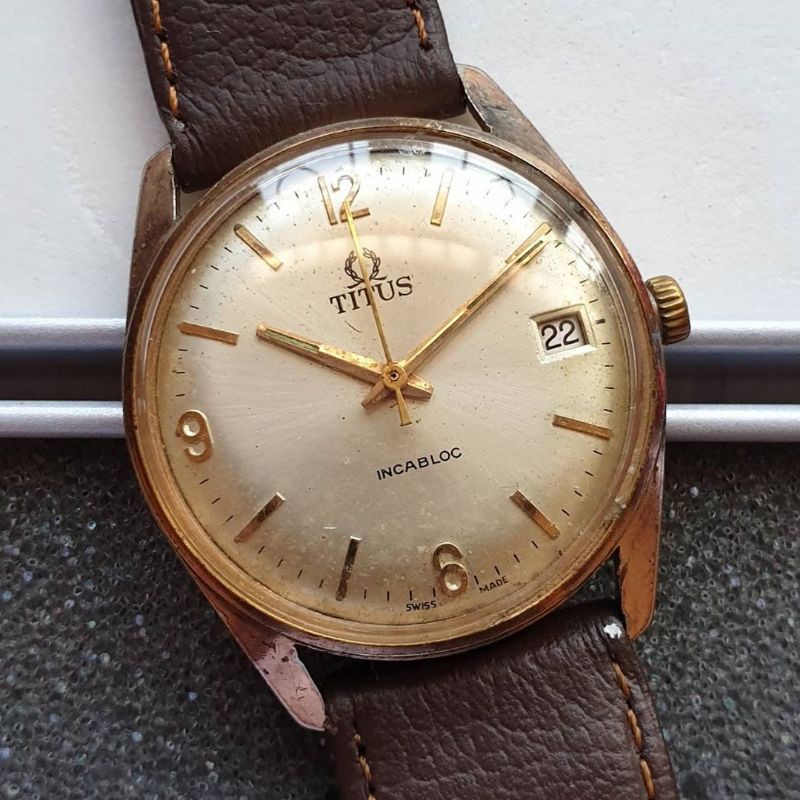 Jam Tangan Vintage Solvil el Titus Manual Swiss Made Incabloc 17 Jewels