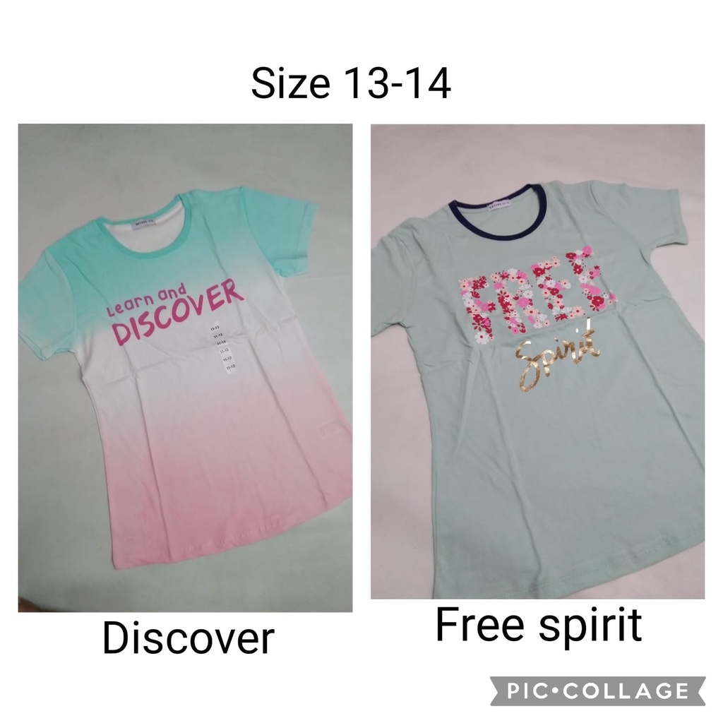 Kaos Nevada anak perempuan size 13-14