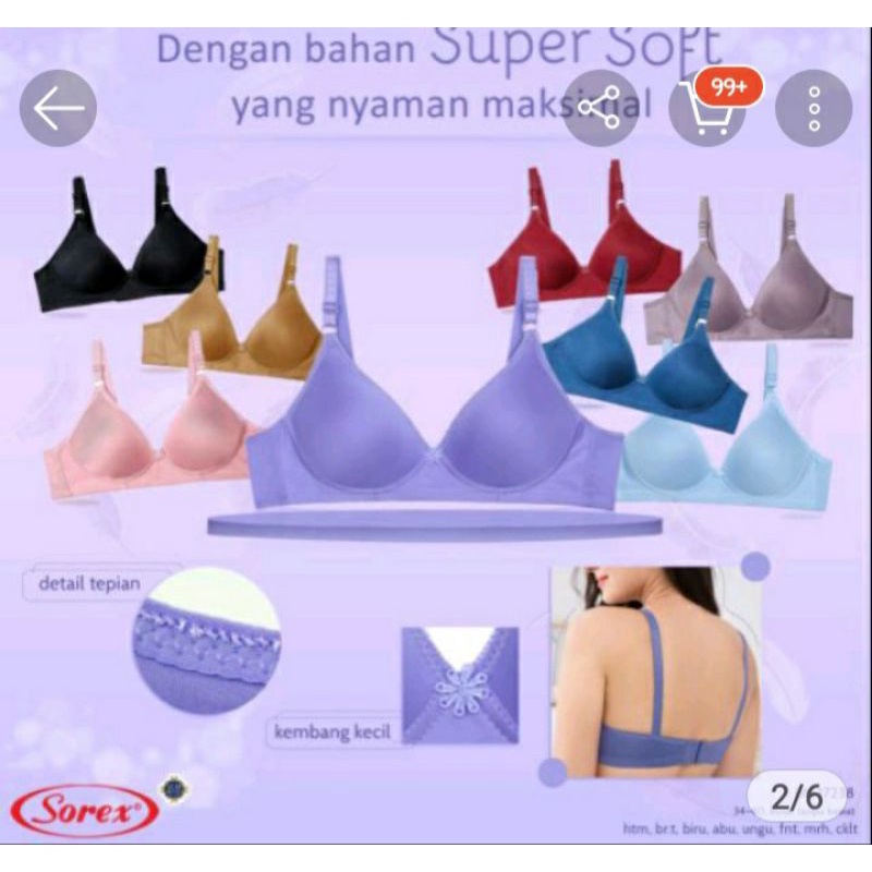 bra sorex warna pink size 34/75 cup A