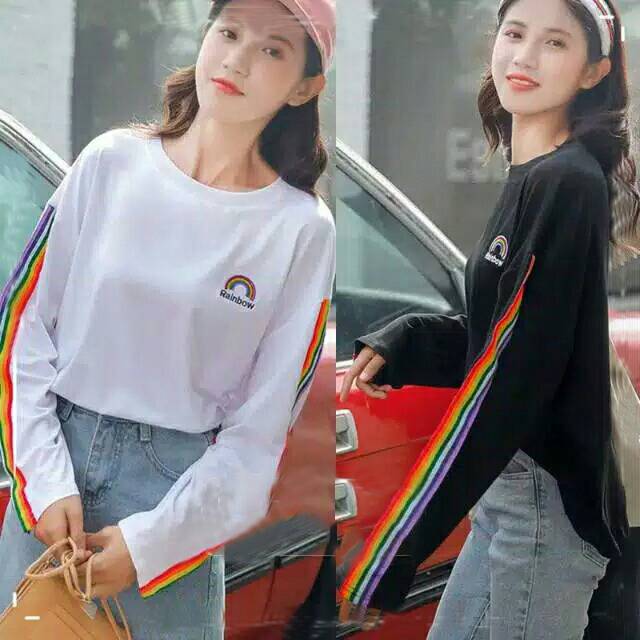 Sweater Pelangi / Rainbow [List Asli + Sablon Timbul]