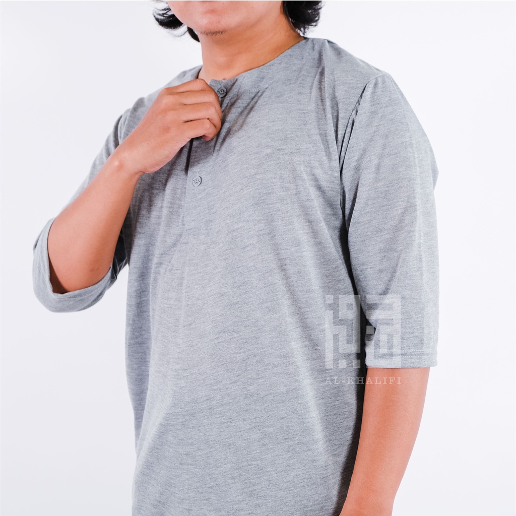 Kurta Pakistan Bahan Kaos Lengan 3/4 Baju Koko Modern