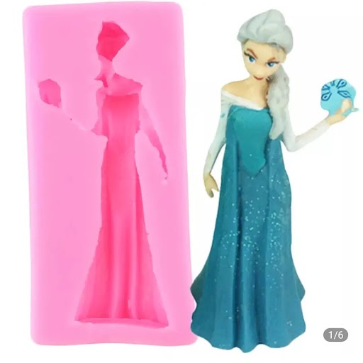 Cetakan Silikon karakter elsa frozen Puding Coklat