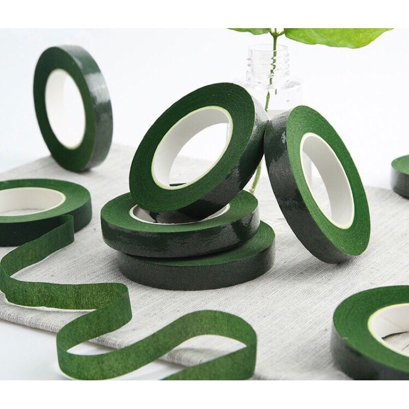 FLOWER TAPE / FLORAL TAPE / GREEN TAPE / SELOTIP DAUN / SELOTIP BUNGA 1.2 cm*2 m