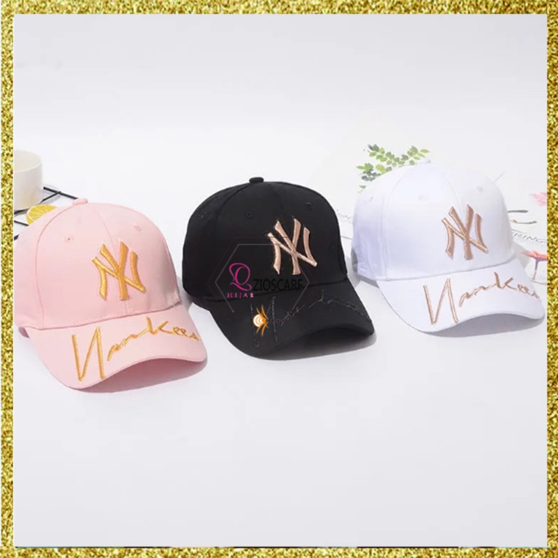 TOPI BASEBALL FASHION NEWYORK IMPORT SPORT KOREA WANITA PRIA KEKINIAN HTE