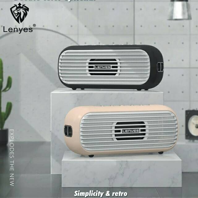 Lenyes Retro Portable Bluetooth 20W Speaker Wireless Connection NFC TWS Hifi Stereo Subwoofer S209