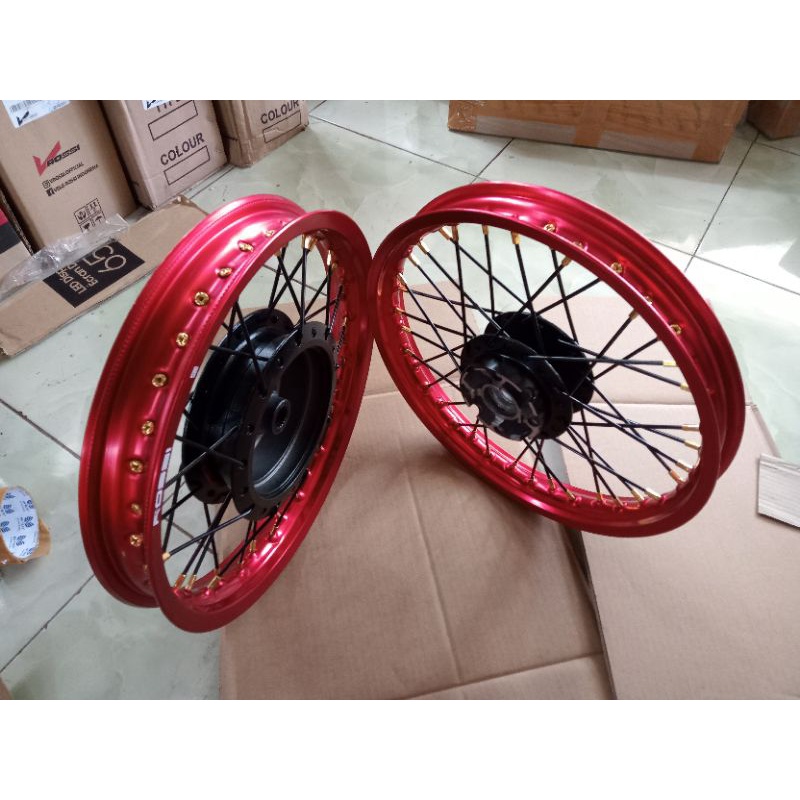 velg Jari jari Honda beat, Scoopy dan Genio ring 14 tromol hitam