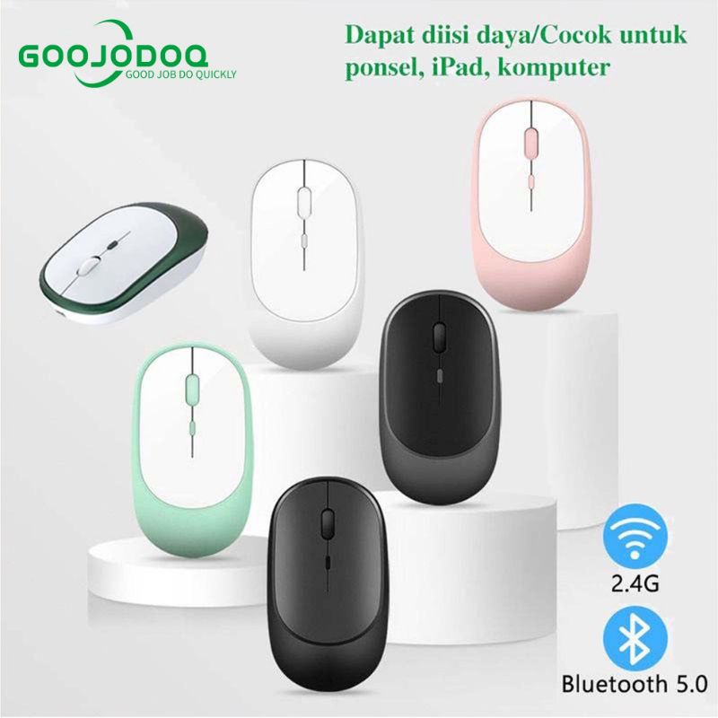 Goojodoq M05 Mouse 2in1 Bluetooth &amp; Wireless Silent Click Portable Rechargeable