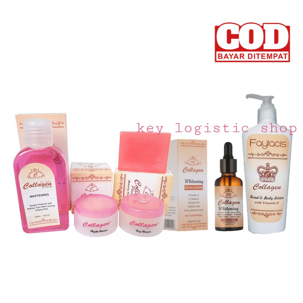 Paket Super Kumplit Cream Collagen (Cream+Sabun+Toner+Serum+Lotion)