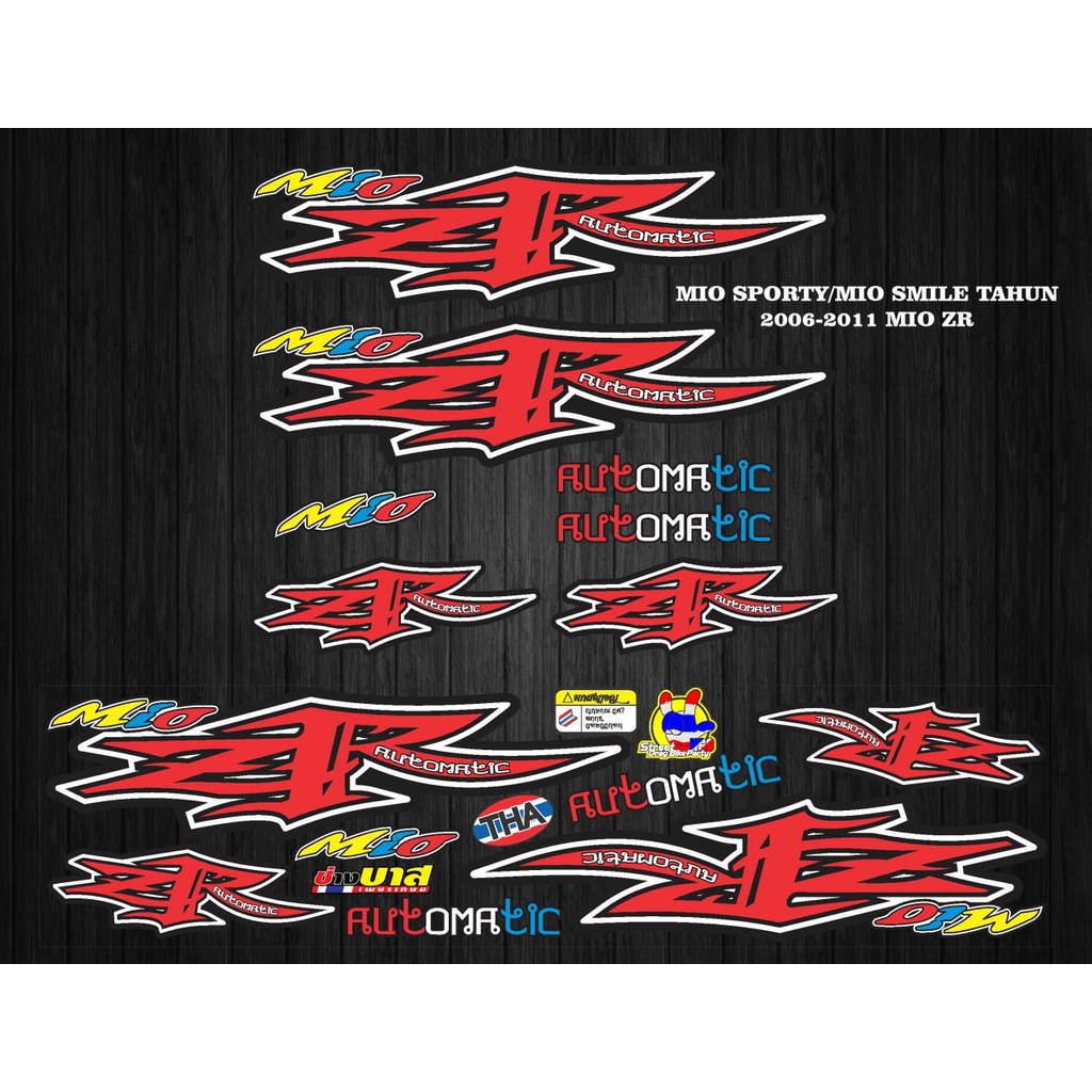 STIKER STRIPING VARIASI YAMAHA MIO SPORTY SMILE MOTIF MIO ZR