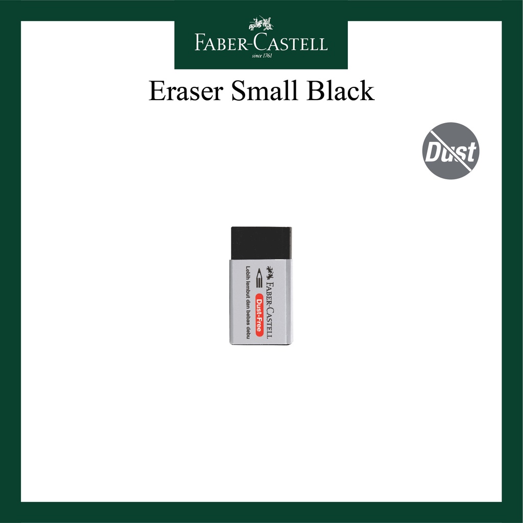 

Penghapus Faber Castell / Stip Black Dust Free / Eraser Small Black / Tersedia Harga Grosir
