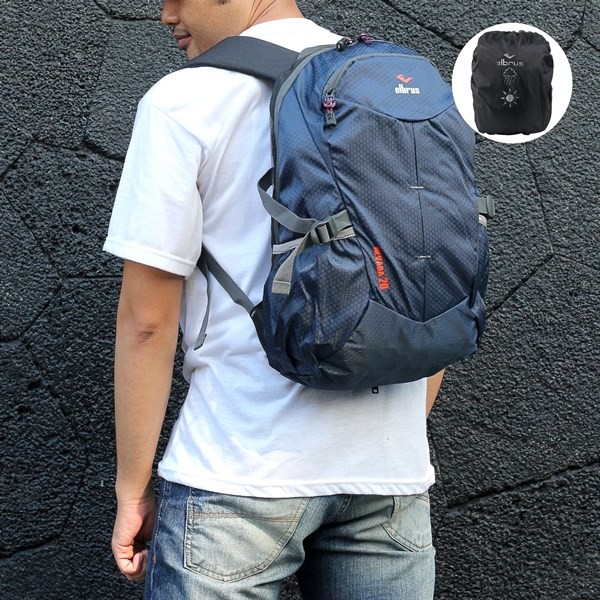 Toko Thabita - Backpack Pria Ransel Traveling Elbrus Original Tas Punggung Cordura Tawon Navy Marun