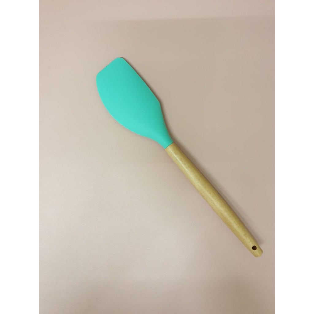 Spatula Wood Handle Silicone Sutil Silikon Gagang Kayu