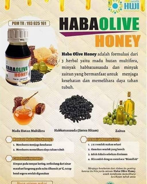 

Habaolive Honey 350gr/ madu murni asli