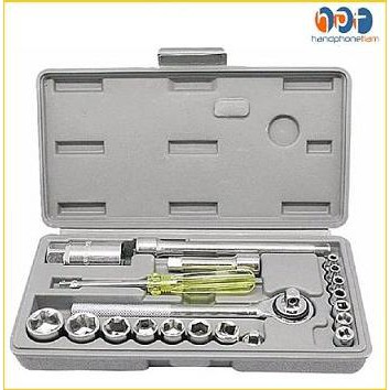 Baru ED012 - KUNCI SOCKET WRENCH SET 21PCS - OBENG SOCK TYPE 21PCS Baru