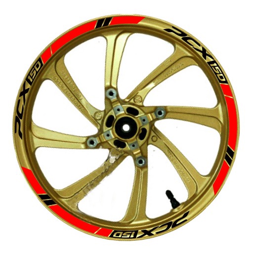 STIKER VELG PCX150 VELG GOLD NEW DESIGN BEBASSTIKER