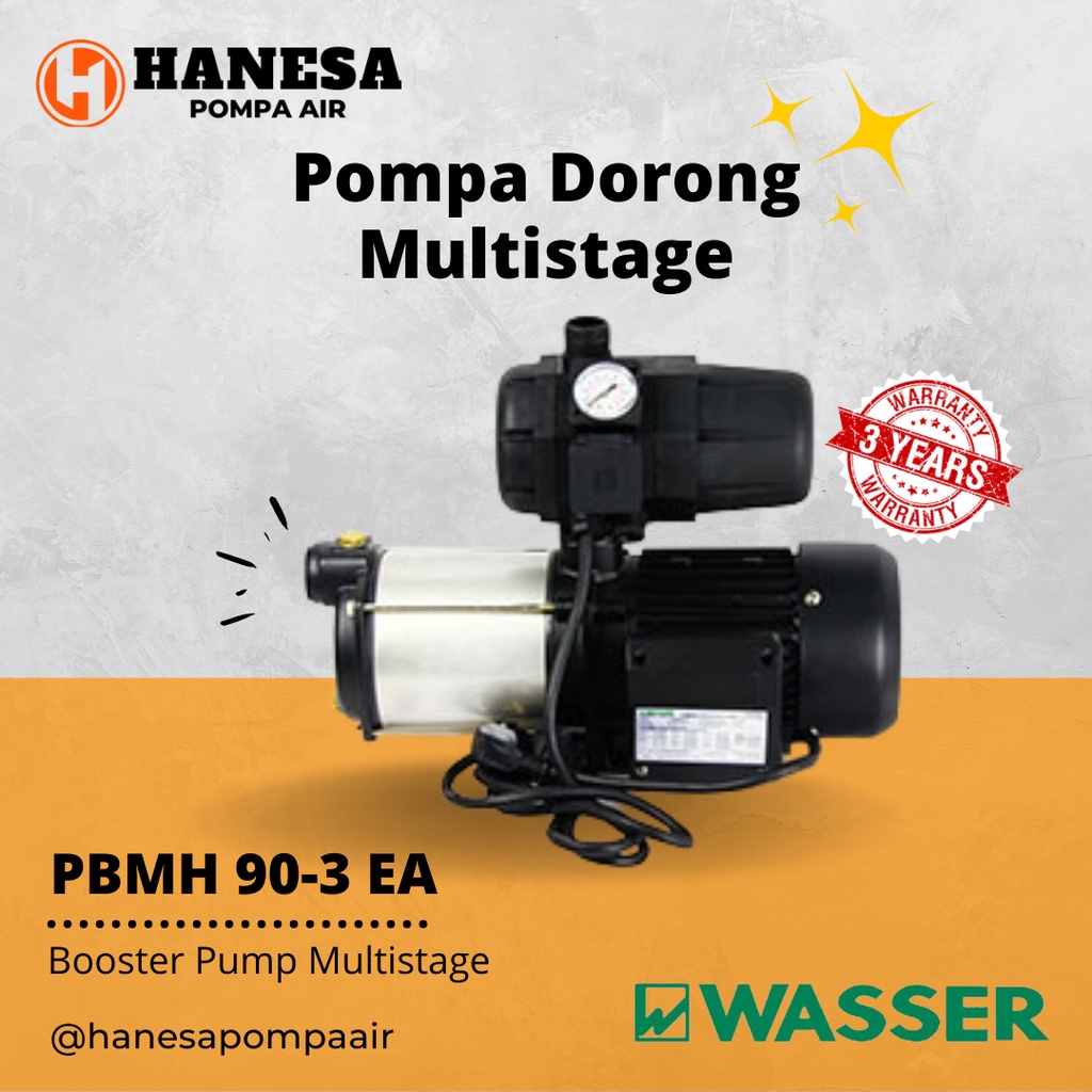 Pompa Air Wasser PBMH 90-3 EA Pompa Dorong Multistage Otomatis Automatic Multistage Pump