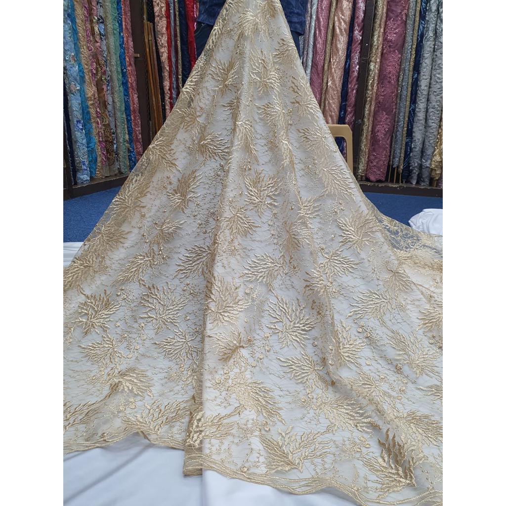 tule spider/tile meteran akar spider/kainbrokat/kain tile metera