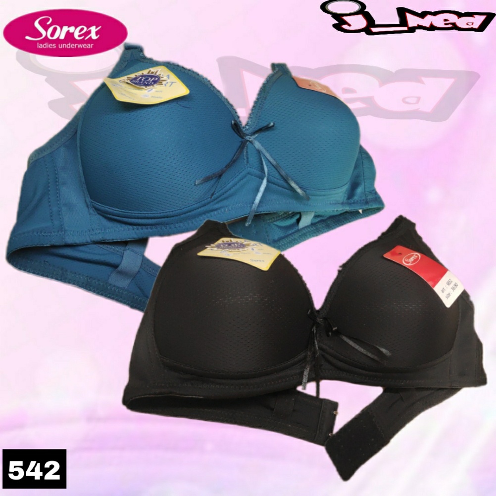 J542 BRA SOREX BUSA TANPA KAWAT CUP A/B SIZE 36-42