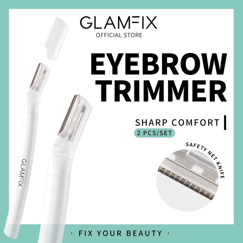 GLAMFIX Eyebrow Trimmer _ Pisau Cukur Alis Isi 2pcs | GLAM FIX Alat Kecantikan Makeup by YOU ( YOU MAKEUPS OFFICIAL STORE )