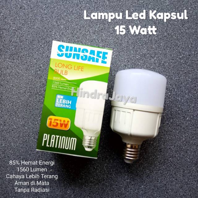 Lampu Led Kapsul 15W / Led Jumbo 15 Watt Sunsafe Platinum