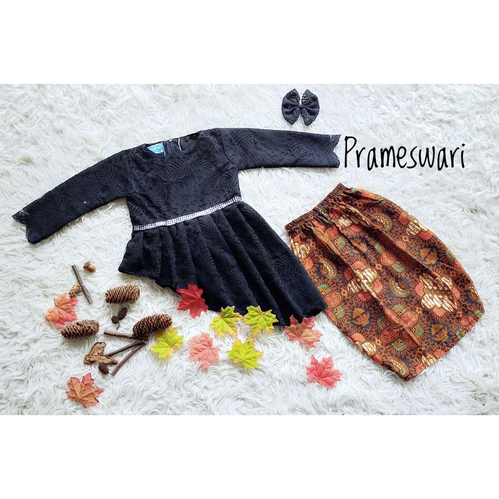 Sarimbit Modern/SARIMBIT KEKINIAN/SARIMBIT TERBARU/Kebaya Prameswari/Setelan  Kebaya Brukat Anak dan