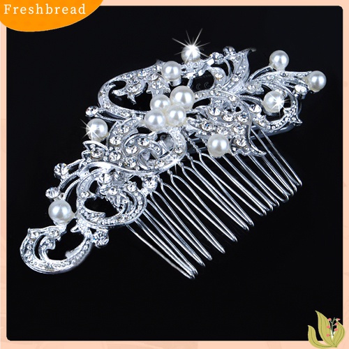 [Fresh] Sirkam Hiasan Rambut Bridal Motif Bunga Hias Berlian Imitasi untuk Wanita/Pesta Pernikahan