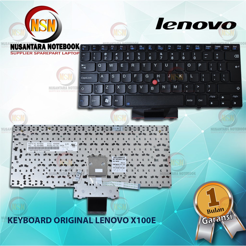 Keyboard Original Lenovo ThinkPad X100E X100 X120E X100ET Black