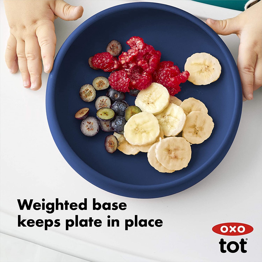 Oxo Tot Silicone Plate - Weighted Base Piring Silikon Anak Bayi Mangkuk Mangkok Tempat Makan Baby Mpasi BLW Training BPA Free Oxotot