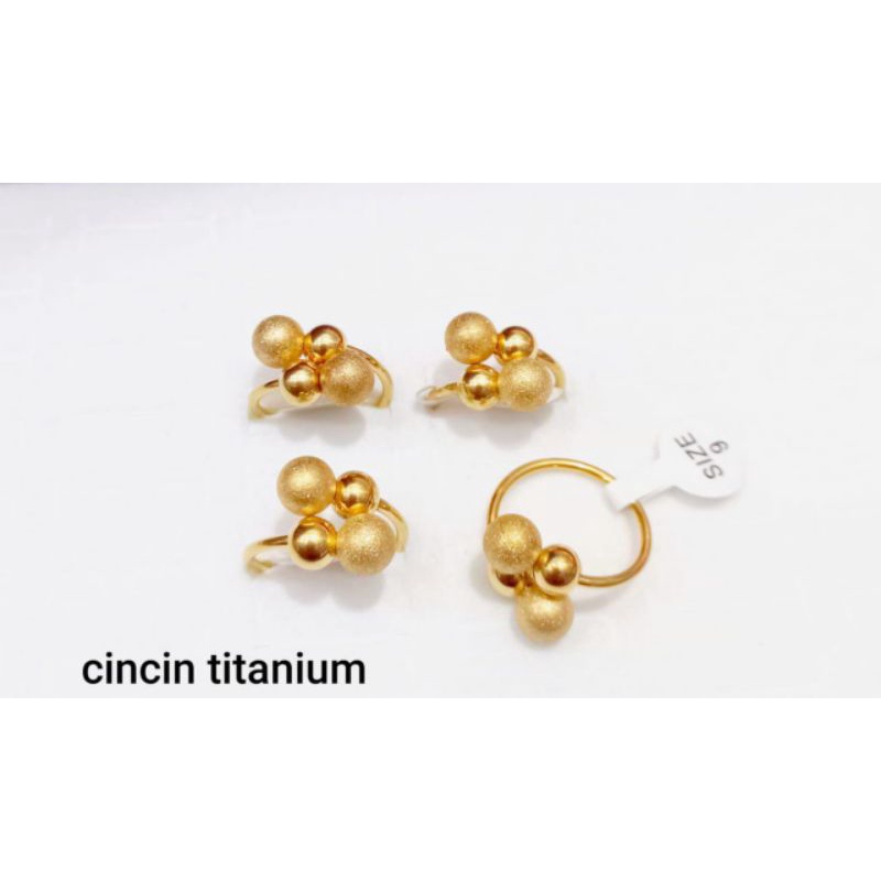 (Anti Luntur) CINCIN BOBA BOLA PASIR 100% TITANIUM