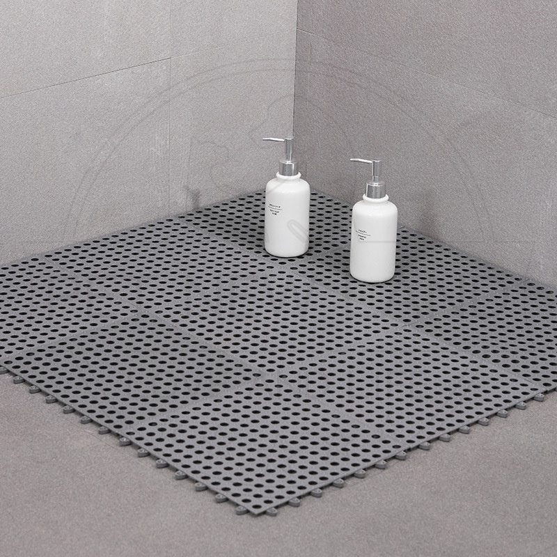 Karpet Alas Kandang Hewan kelinci Hamster Karpet Karet Interlock Anti Slip Footrest Kelinci Persediaan Hewan Peliharaan-Abu-abu