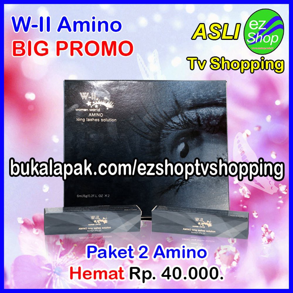 Promo W-II Amino Pelentik Bulu Mata & Alis Serum Alami Asli Ez Shop Ijin Diskon