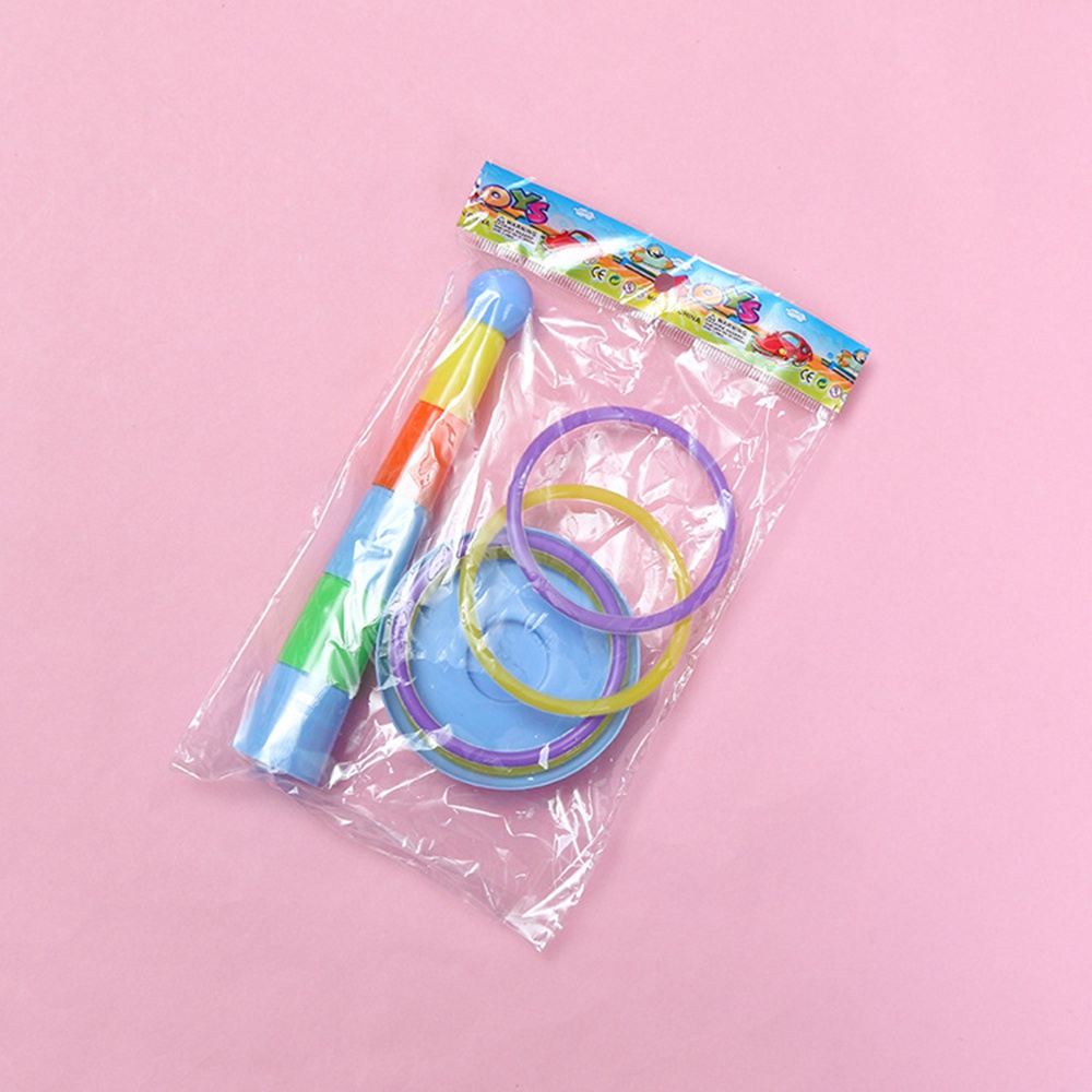 【COD Tangding】Mainan Puzzle Ring Plastik Warna Pelangi Untuk Anak