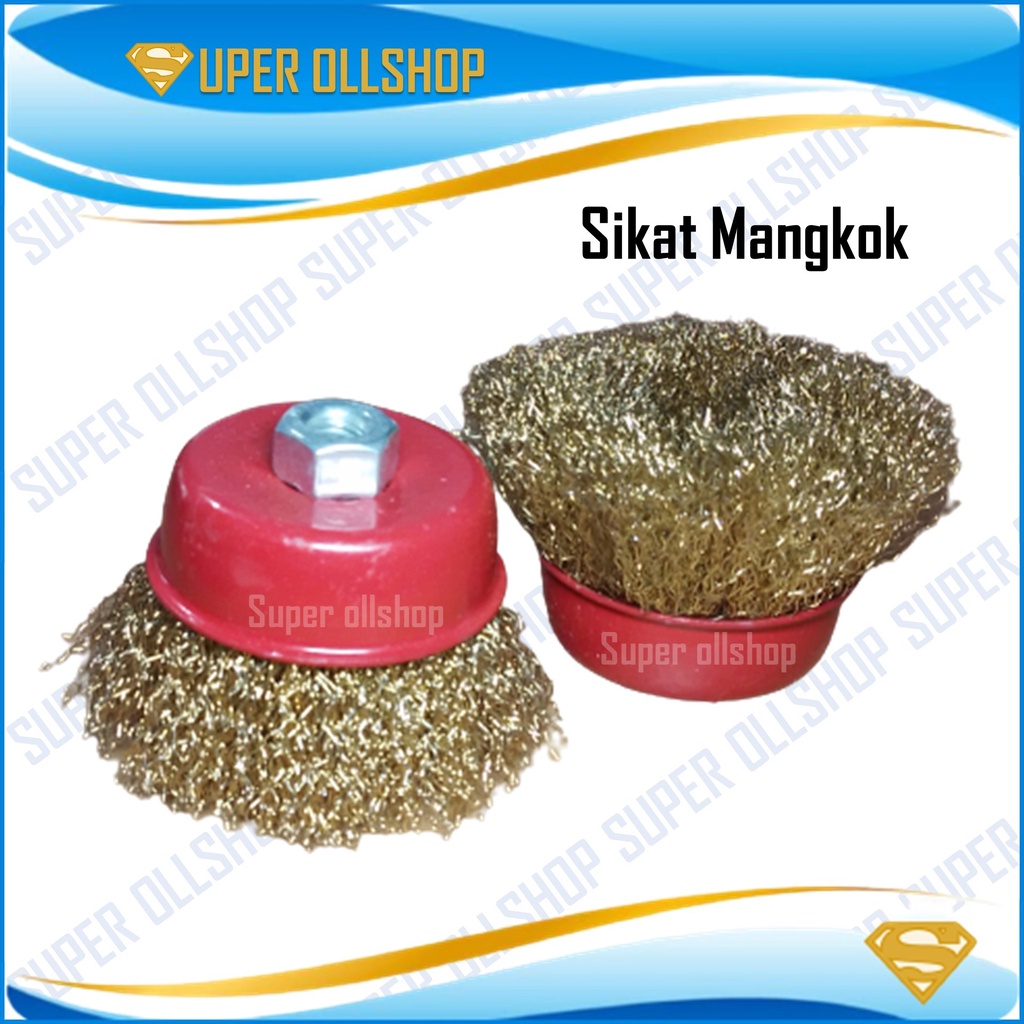 Sikat Kawat Mangkok Bulat Kuningan 3 Inch Sikat Gerinda Polishing Wheel Cup Brush Murah