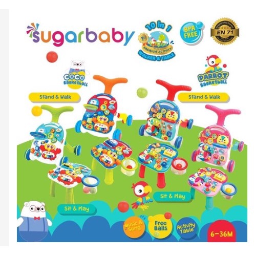 SUGAR BABY PREMIUM ACTIVITY WALKER AND TABLE 10 IN 1