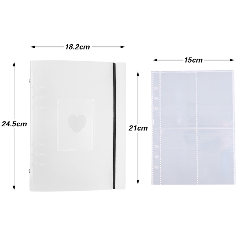 10 Lembar Folder Flipbook 6 Lubang Bahan PP Frosted Transparan Ukuran A5 Untuk Kantor/Hot Sale