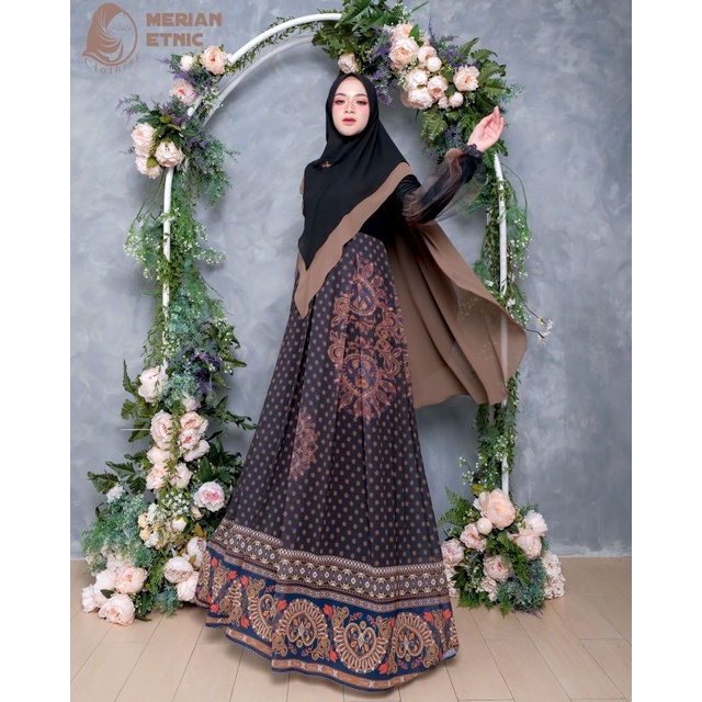 [JOZA CLOTHING] GAMIS SYARI TERBARU / DRESS SET PRINTING " MERIAM SET " BY JOZA CLOTHING