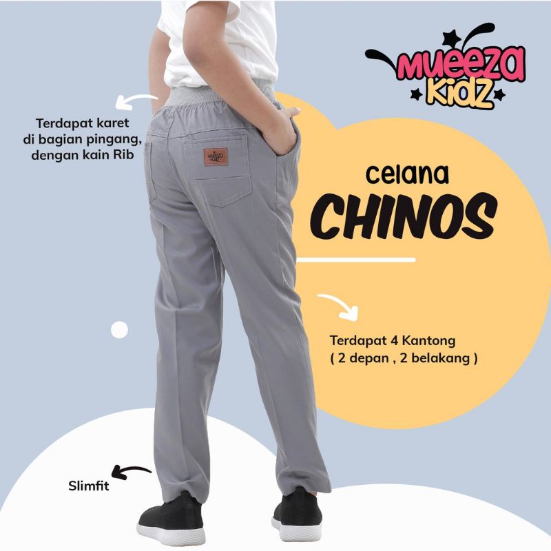 CELANA CHINOS ANAK DAN DEWASA BY MUEEZA KIDS | CELANA PANJANG ANAK BAHAN AMERICAN DRILL