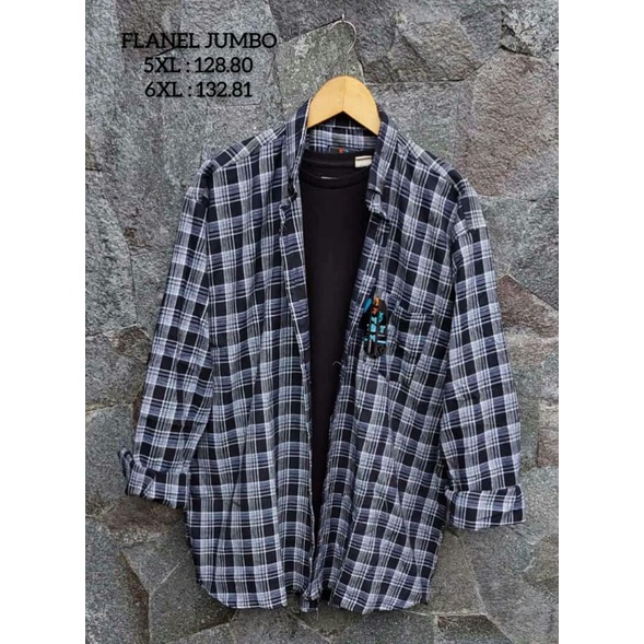 kemeja flanel jumbo pria 5XL 6XL lengan panjang - kemeja big size pria motif kotak terbaru 2021 - kemeja flanel super jumbo lengan panjang pria  distro import murah
