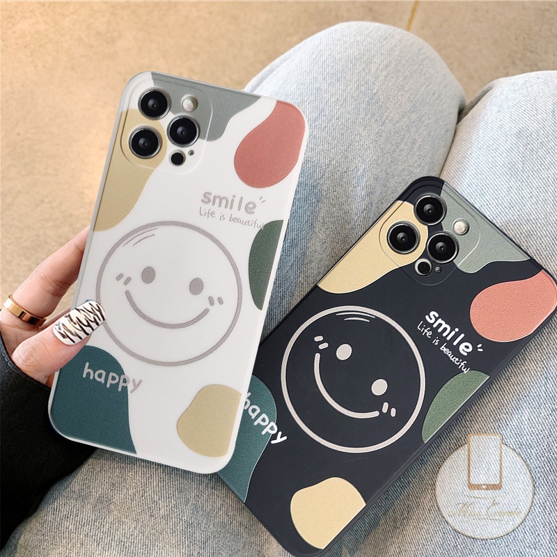 Infinix Smart6 4 Smart 5panas 9play Hot10 11play Hot20 20s 12i 8 11S 11 10S 10T Note8 12pro 10pro Fashion Happy Smile Straight Edge Couple Shockproof Soft Tpu Phone Back Cover