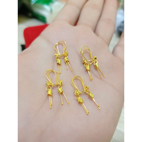 ANTING ANAK DAN DEWASA PERAK 925 LAPIS MAS