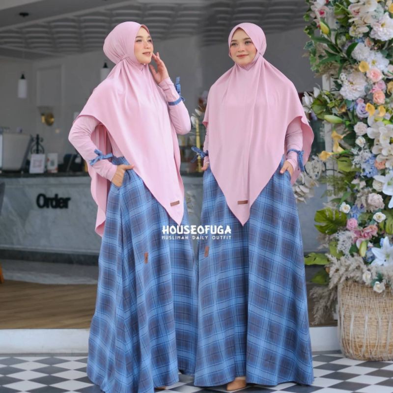 GAMIS FLANEL KOTAK PLAIDY DRESS HOUSE OF UGA
