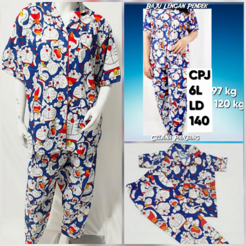 Piyama jumbo baju tidur  dewasa ld 140 150 extra bigsize