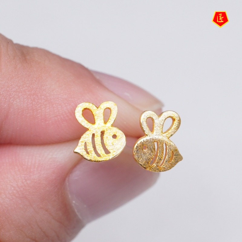 [Ready Stock]Minimalist Creative Brushed Little Bee Ear Studs