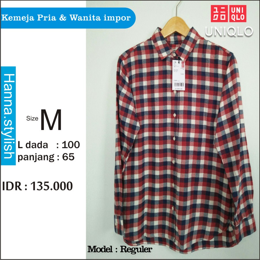 kemeja atasan blouse wanita UNIQLO