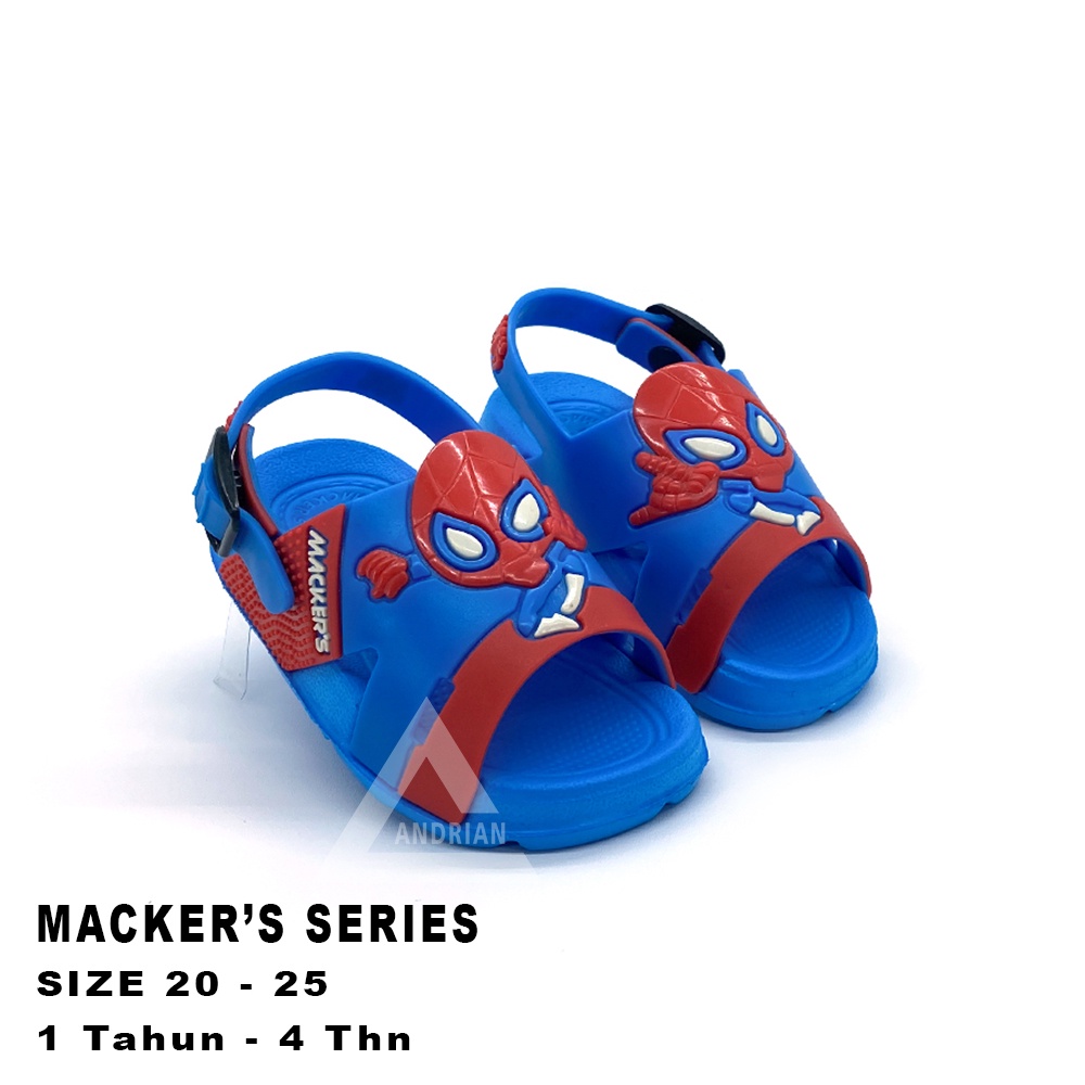 Andrian Sandal Anak Laki-laki Model Tali Belakang Spider Mackers's