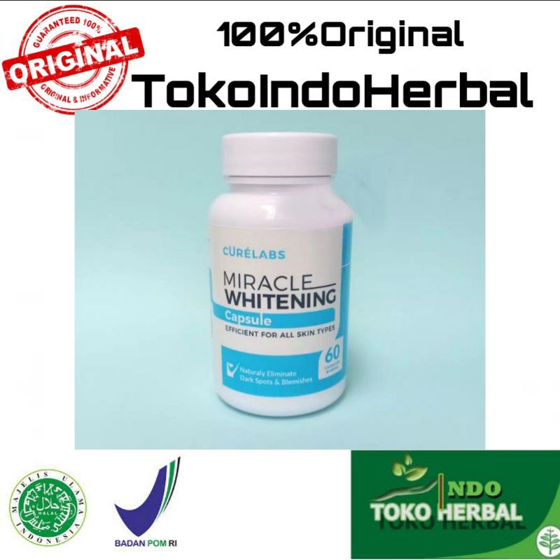 Curelabs Miracle Whitening Capsule Kapsul Pemutih Badan Alami .
